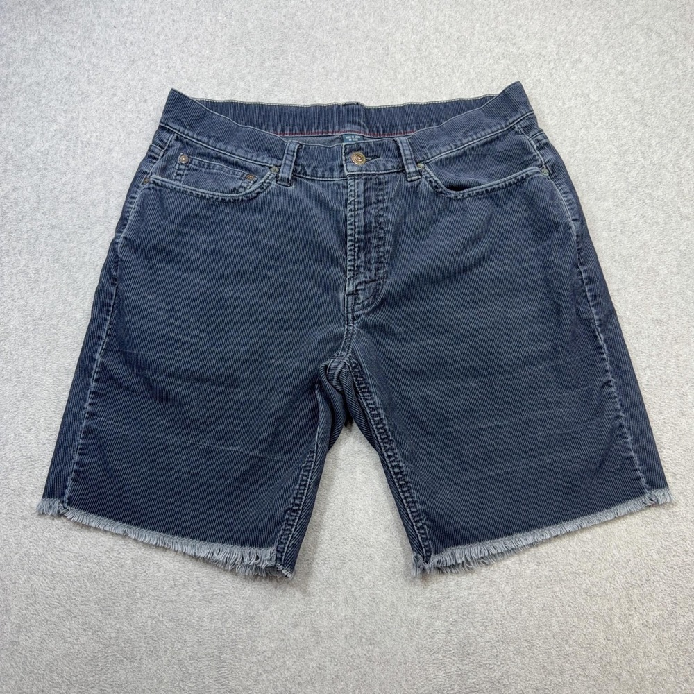 Polo Ralph Lauren Shorts Mens 32 Blue Corduroy Raw Hem 8 Inch Casual Preppy
